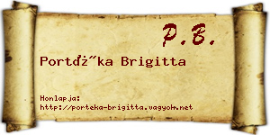 Portéka Brigitta névjegykártya